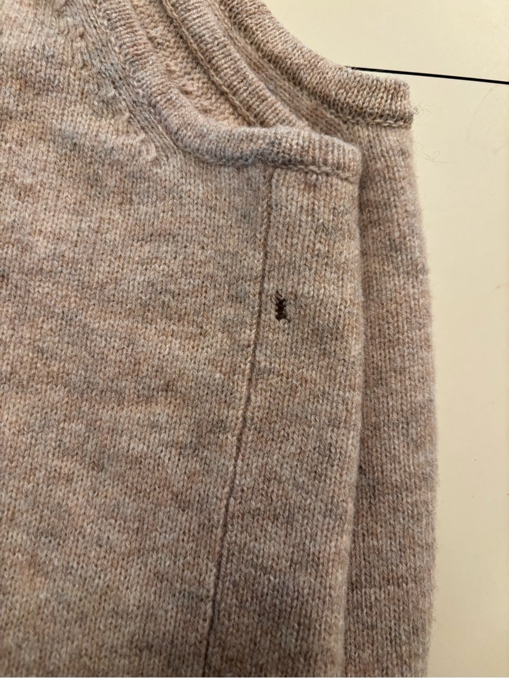 Pendleton Beige/Tan Ribbed Wool Cardigan - Picture 3 of 3